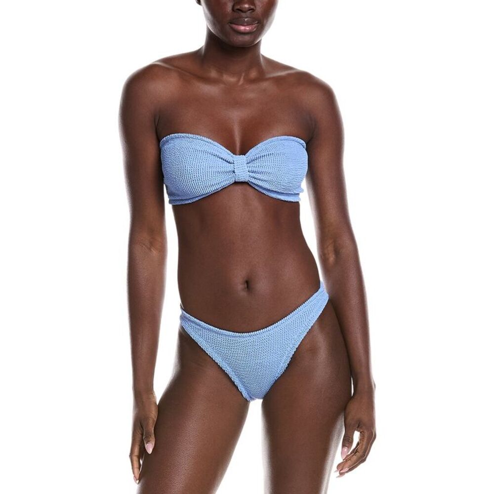 Hunza G Light Blue Bandeau Bikini Set